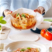 Kates Elara Ribbed Round Glass Container 16L