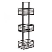 LTW 3Tier Floor Standing Organiser Black Onyx