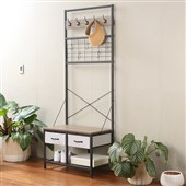 LTW Hall Tree with Drawers  Light Wood